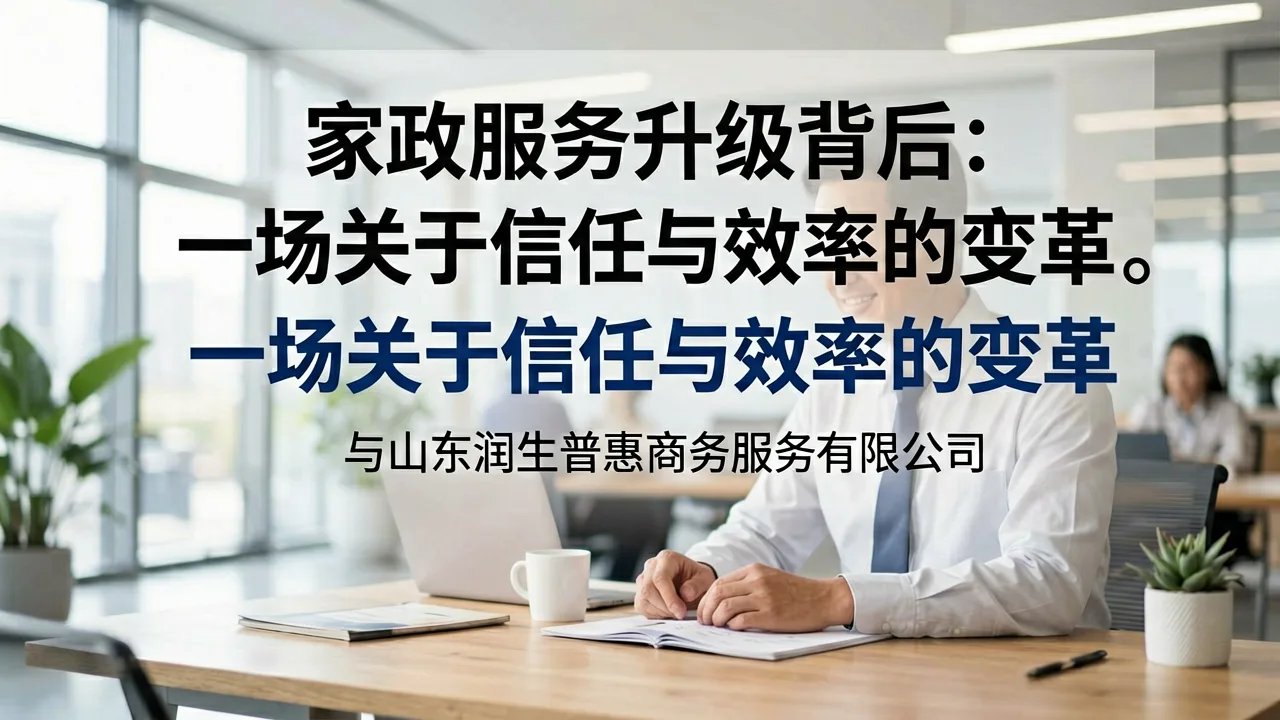 家政服务升级背后:一场关于信任与效率的变革